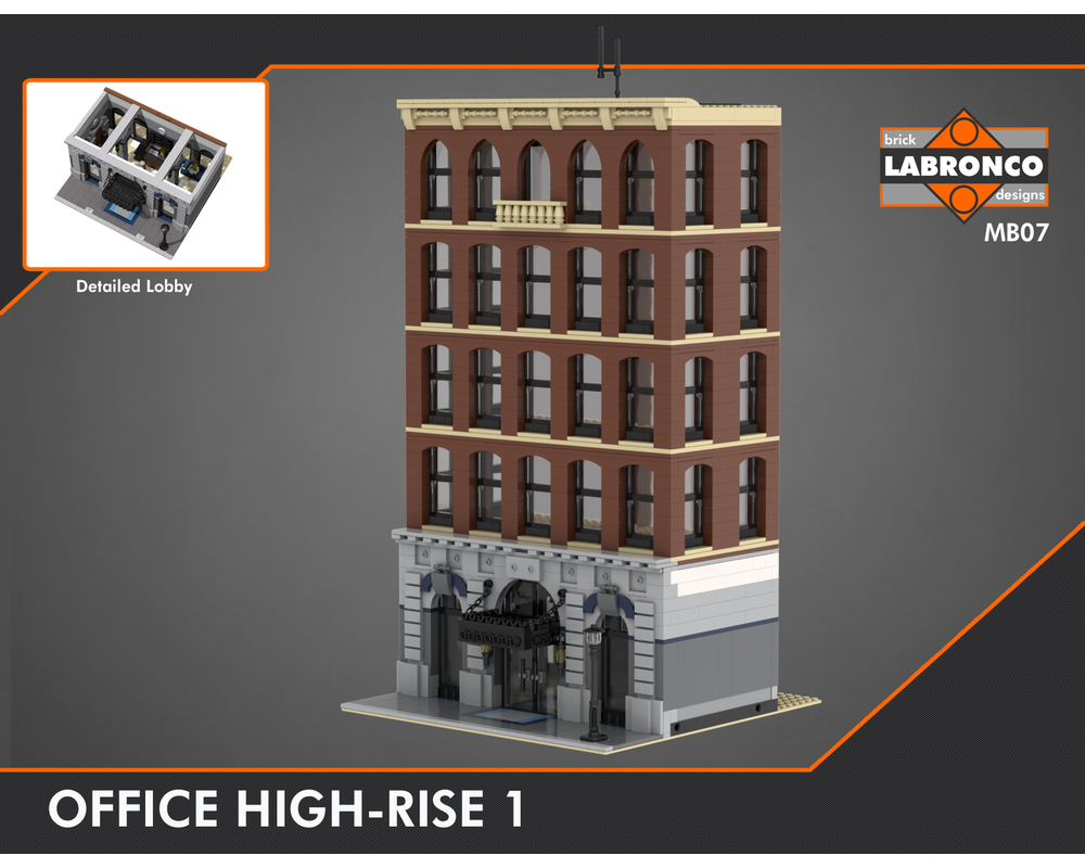 LEGO MOC MB07 - Office High-Rise 1 by Labronco Brick Designs ...