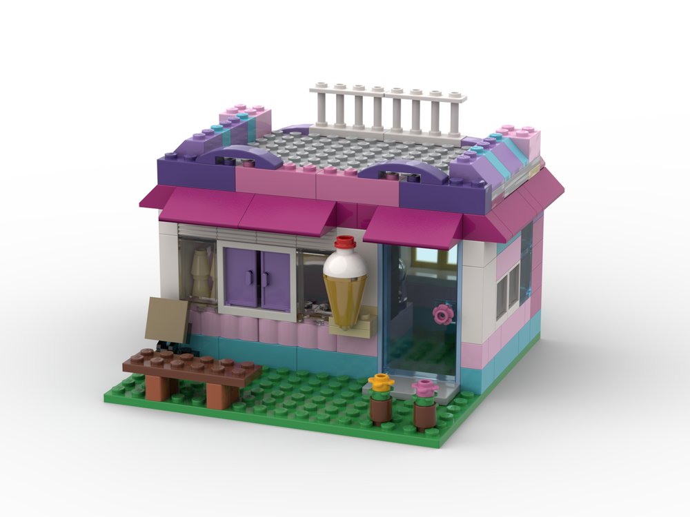 Lego Moc Ice Cream Shop (10698 + 10715) By Legonquista | Rebrickable -  Build With Lego