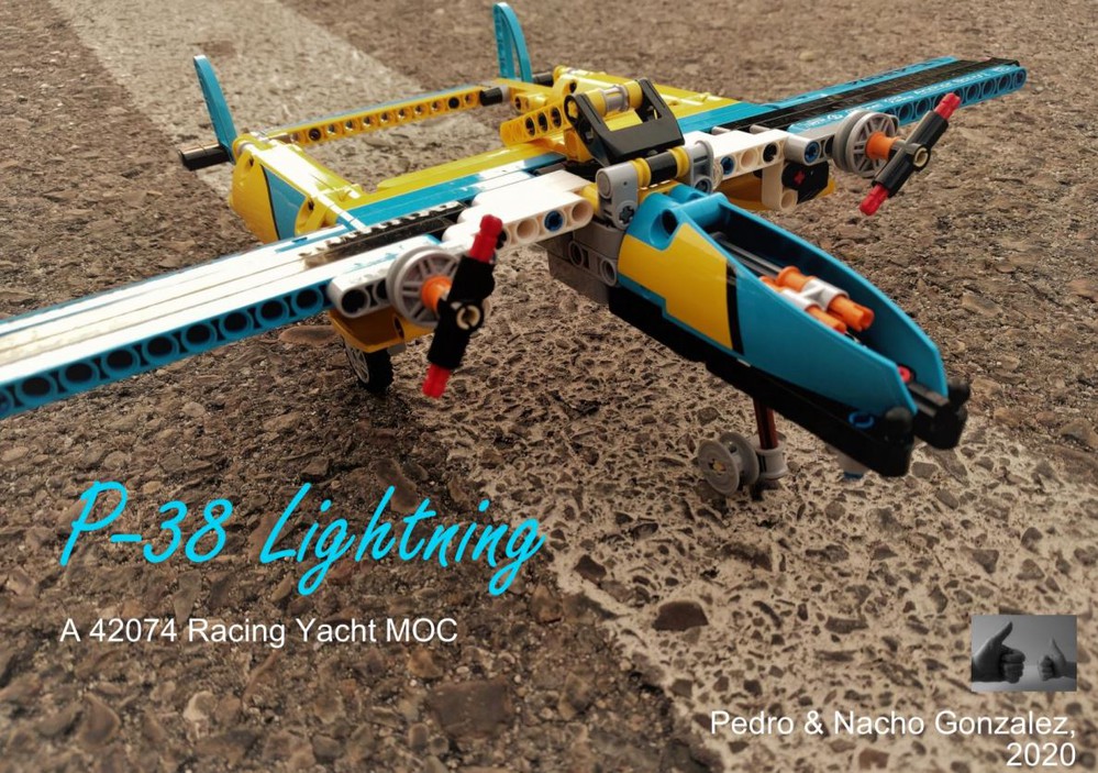 LEGO MOC P-38 Lightning (42074 Racing Yacht) jpgon | Rebrickable - Build with LEGO
