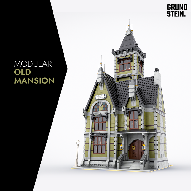 LEGO MOC Old Mansion- 10273 Haunted House Modular | Rebrickable - Build with LEGO