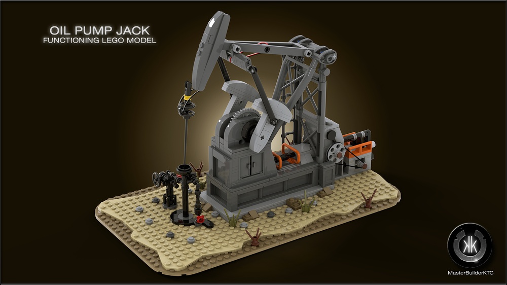 LEGO MOC Functioning Oil Pump Jack (Oil Derrick) by MasterBuilderKTC