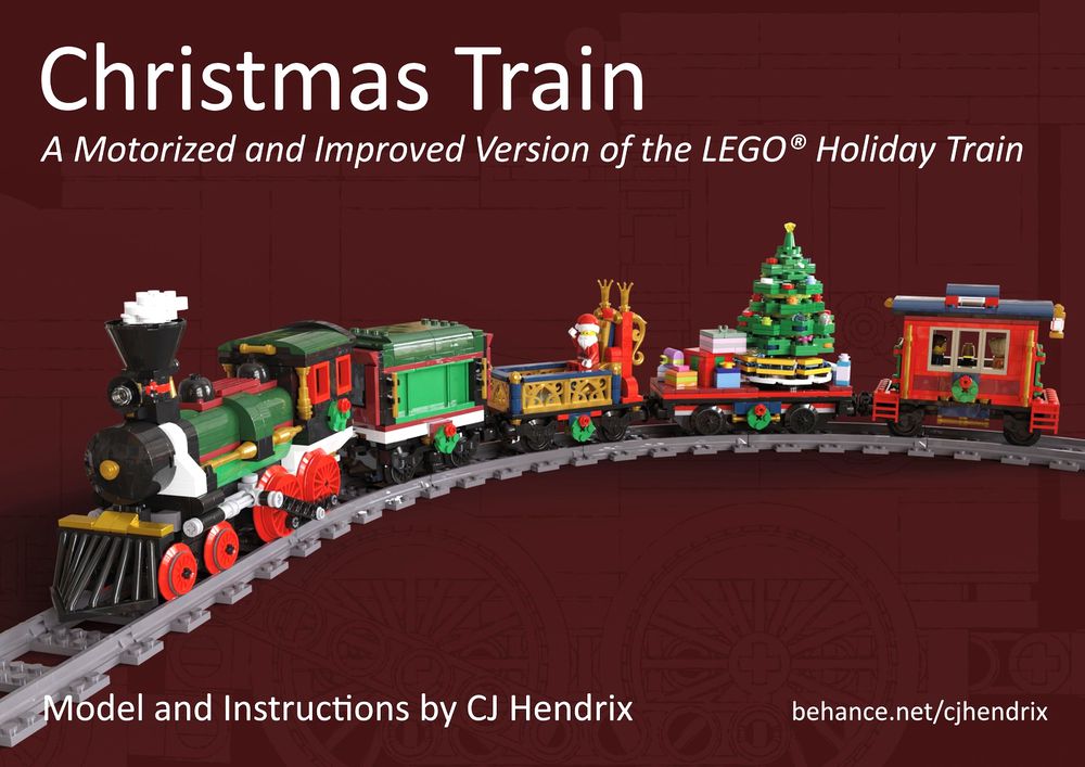 LEGO MOC Motorized and Improved Christmas Train by seejay | Rebrickable with