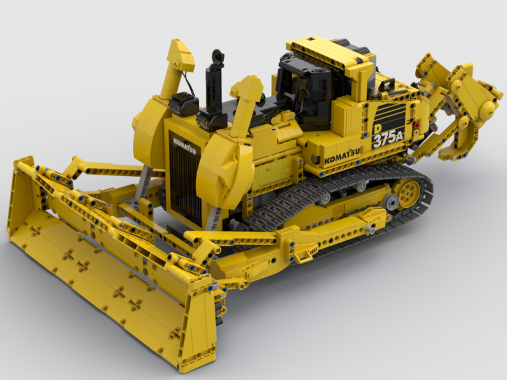 LEGO MOC Komatsu D375A-6 Dozer Crawler (8275 mod) by Cyborg-Samurai Rebrickable - Build with
