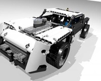 BlackNWhite Racecar based on alternative build for 42041/8041-1 (LXF/LDR)