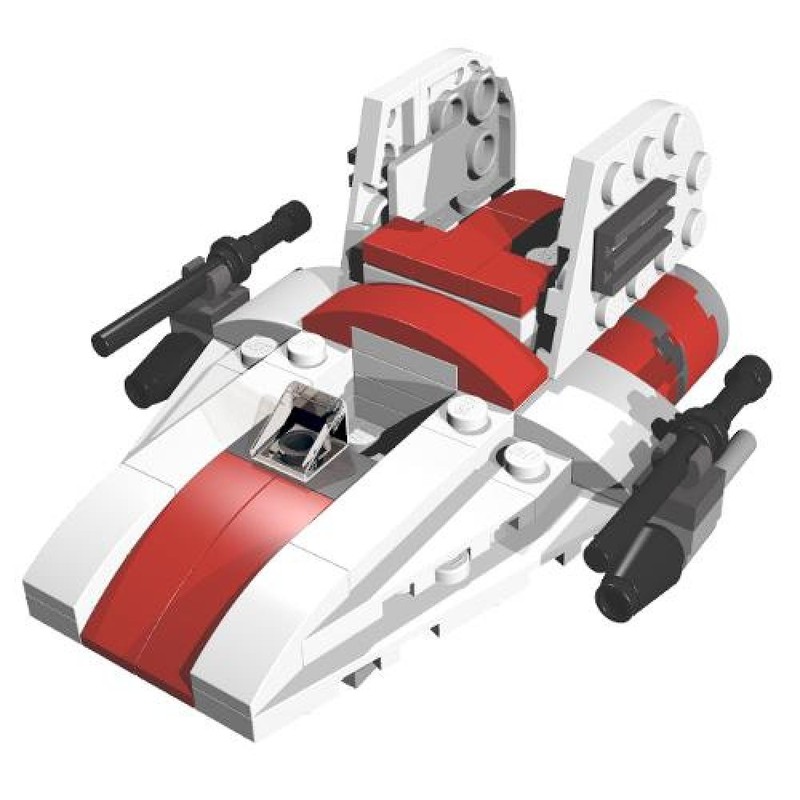 Lego moc microfighter a wing mod a mod b by berth rebrickable