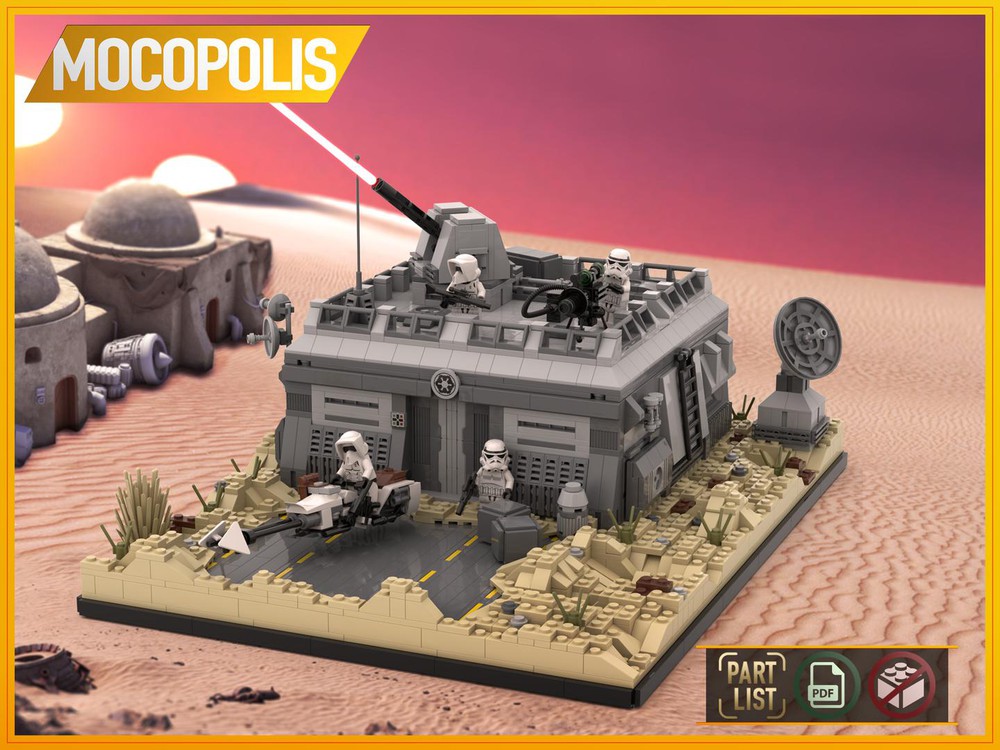 LEGO MOC LEGO SW Base (Outpost) on Tatooine | PDF instructions PARTS) by MOCOPOLIS | Rebrickable - Build with LEGO