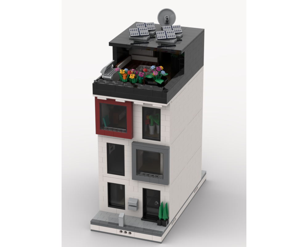 Lego Moc Modern Modular Building By Chricki Rebrickable Build With Lego