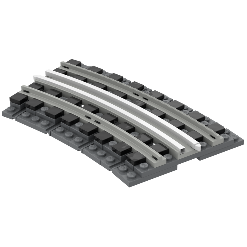 LEGO MOC Ballasted R40 Curve Track 12V [L-Gauge compatible] by ...