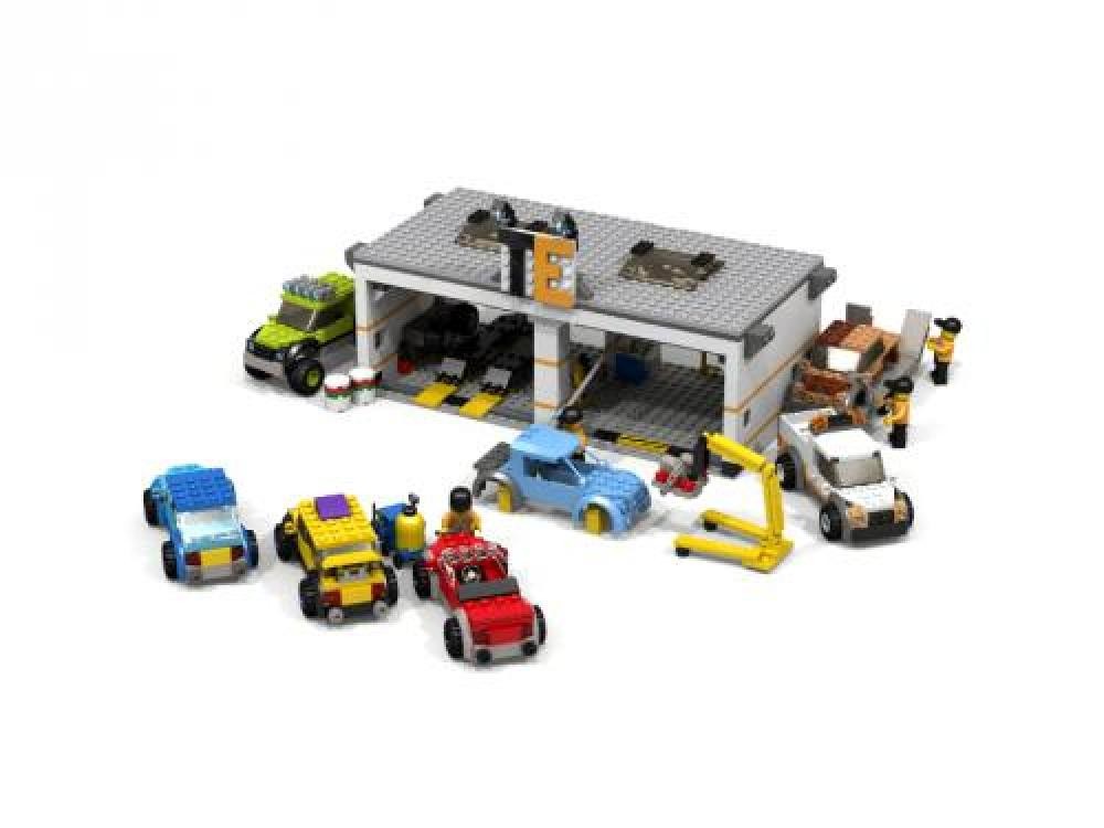 lego custom car garage