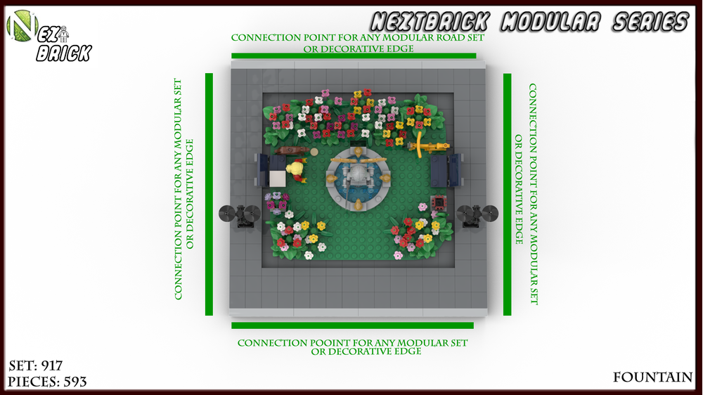 LEGO MOC NEXTBrick System Modular Fountain by CyberLogic | Rebrickable ...