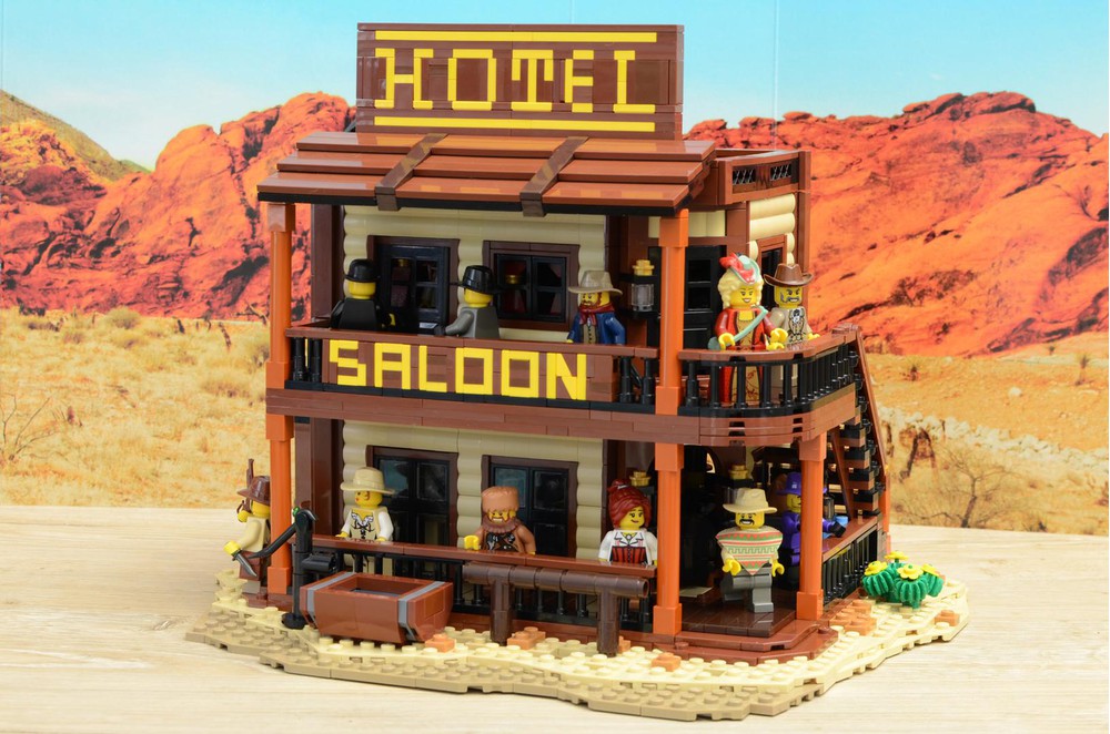 LEGO MOC Old West Saloon & Hotel by Carbohydrates | Rebrickable - Build ...