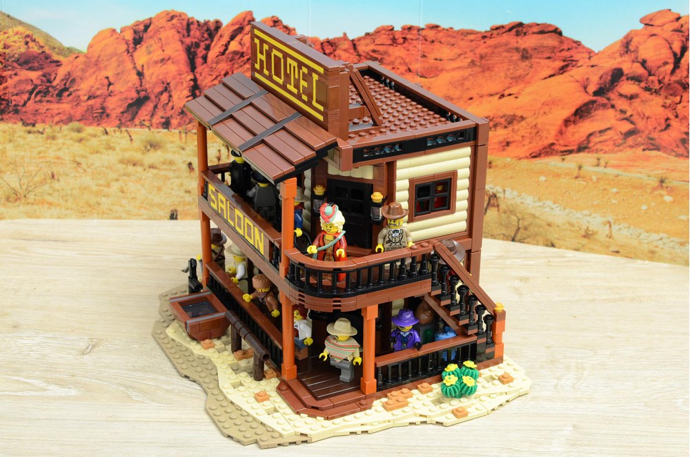 LEGO MOC Old West Saloon & Hotel by Carbohydrates | Rebrickable - Build ...