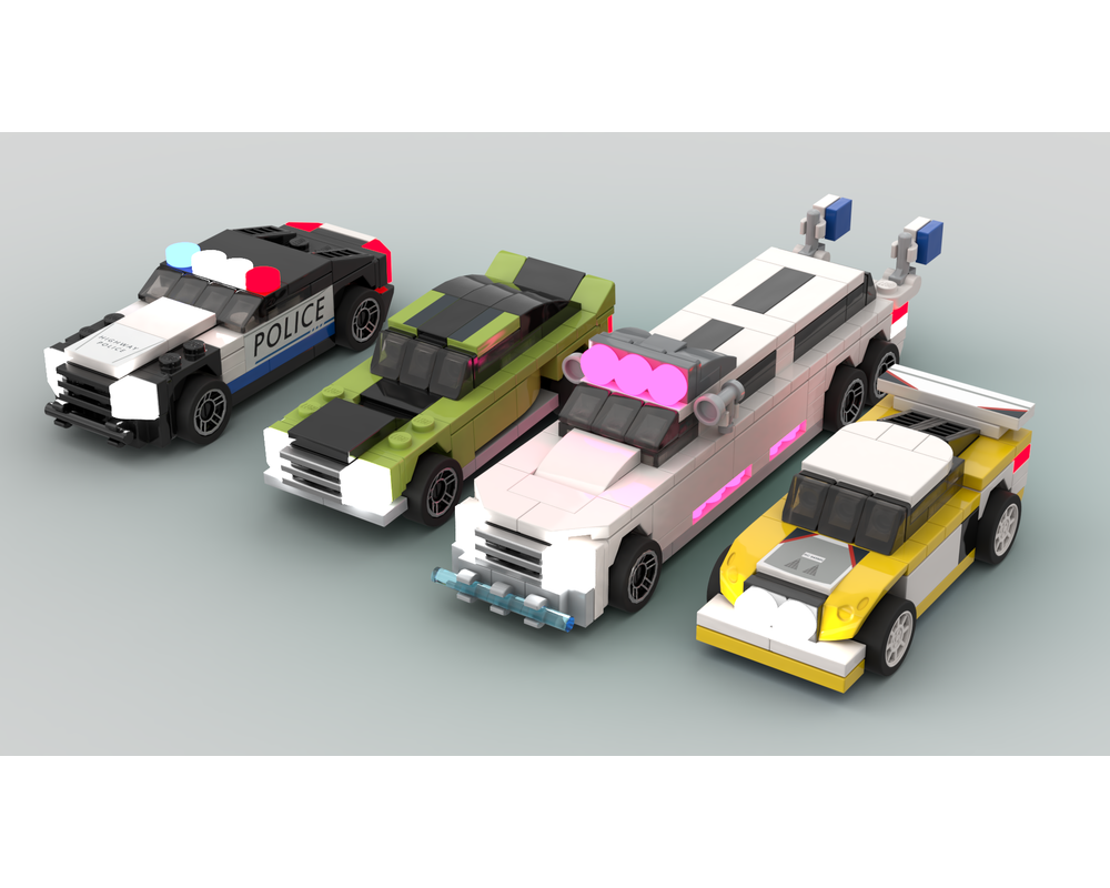 Lego Moc Car Pack 5 155 Scale By Mobilbenja Rebrickable Build