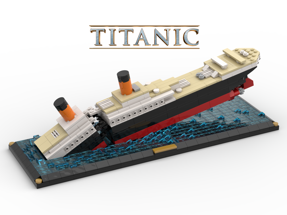 lego titanic model sinking