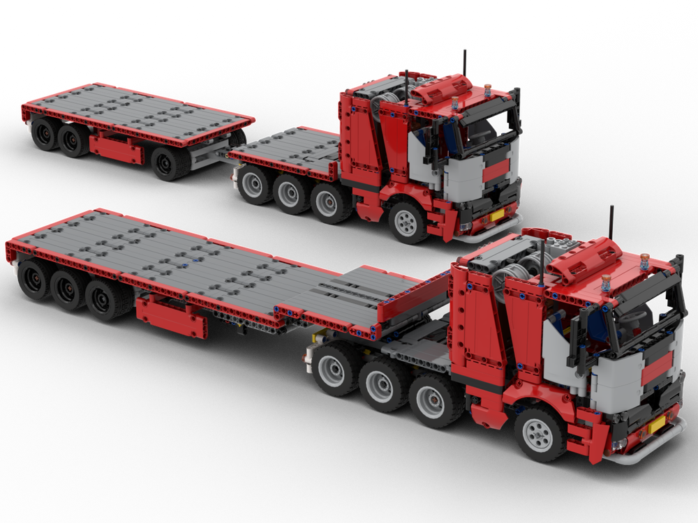 LEGO MOC Control+ powered 8x4 Truck Trailer (2 Versions, 42098 & 42109 Alternate) by time-hh | Rebrickable - Build with LEGO