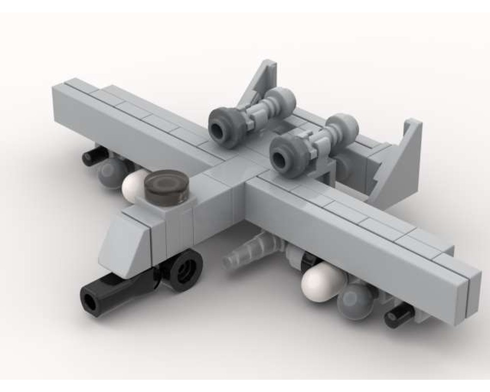 LEGO MOC A-10 Thunderbolt (''Warthog'') micro v3 by meregt