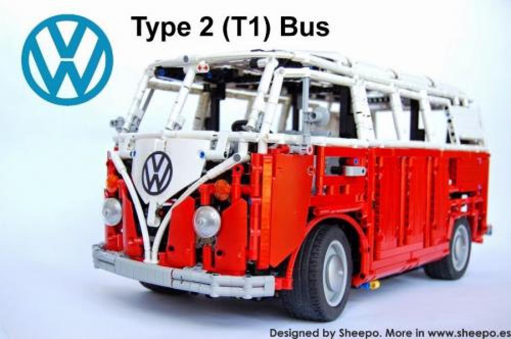 LEGO MOC Volkswagen Type 2 T1 Bus RC by Sheepo