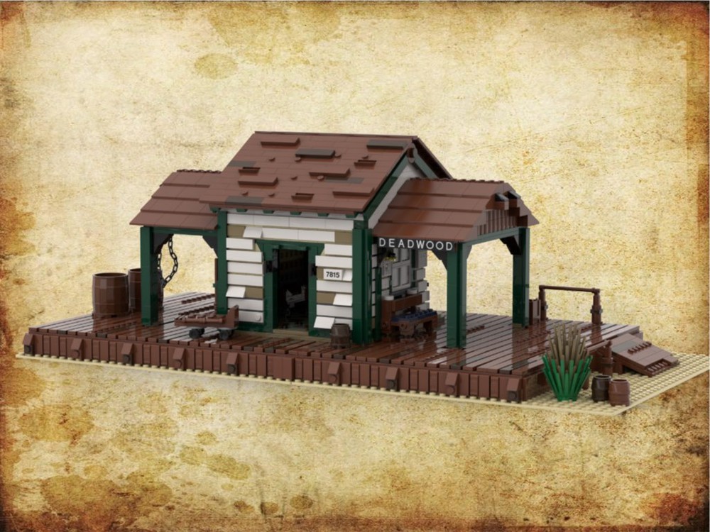 LEGO MOC Western Train Station by Huebre | Rebrickable - Build with LEGO