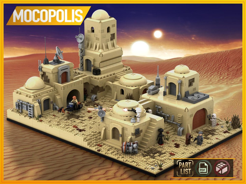 MOC Space Wars Star Movie SW Tatooine Mos Eisley Cantina Chapter