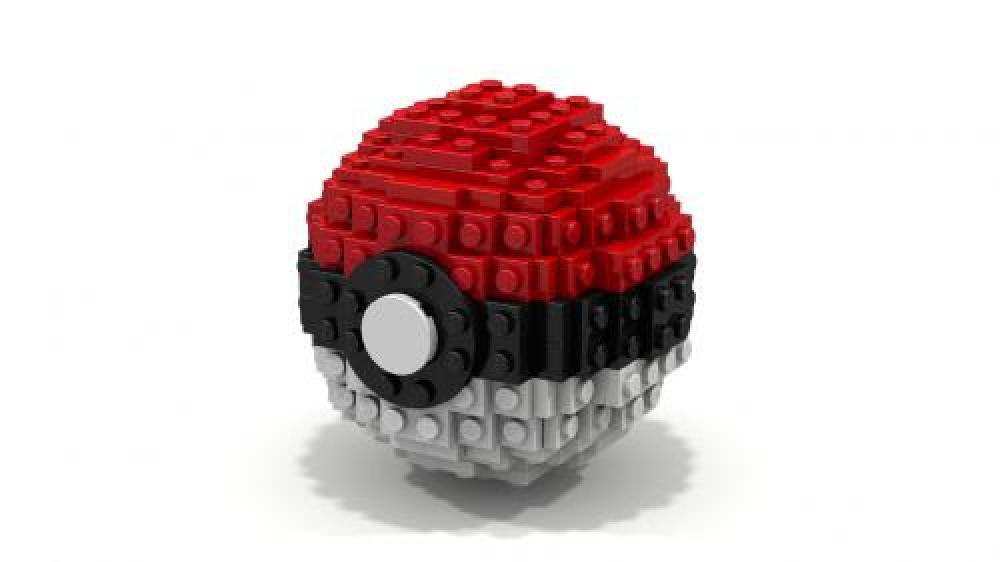 How to Build a Pokemon Ball with LEGO Bricks 