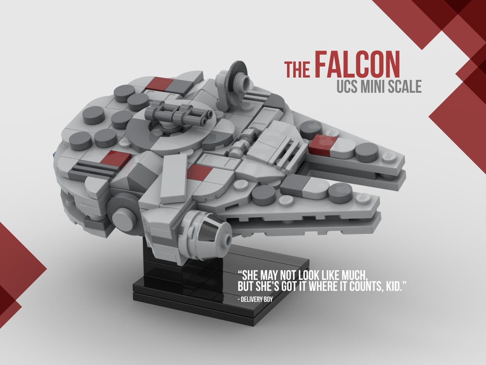 LEGO MOC PiXEL-DANs Millennium-Falcon 2021 Update UCS Mini Scale 1