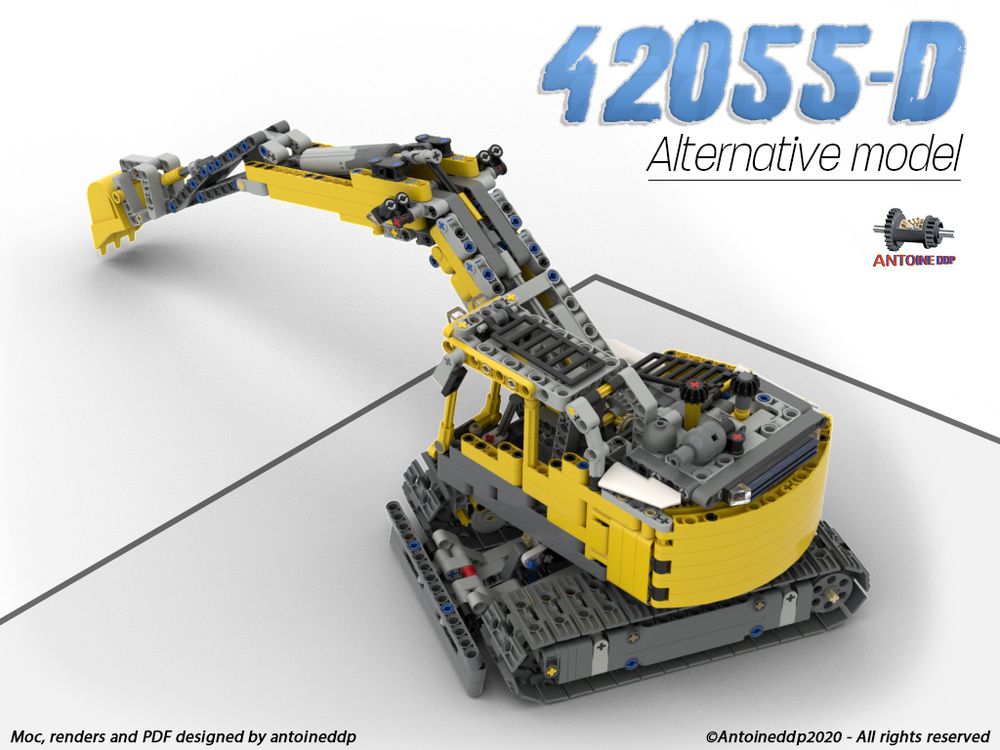 Nogle gange nogle gange favor Sump LEGO MOC 42055-D model : Excavator by Antoineddp | Rebrickable - Build with  LEGO