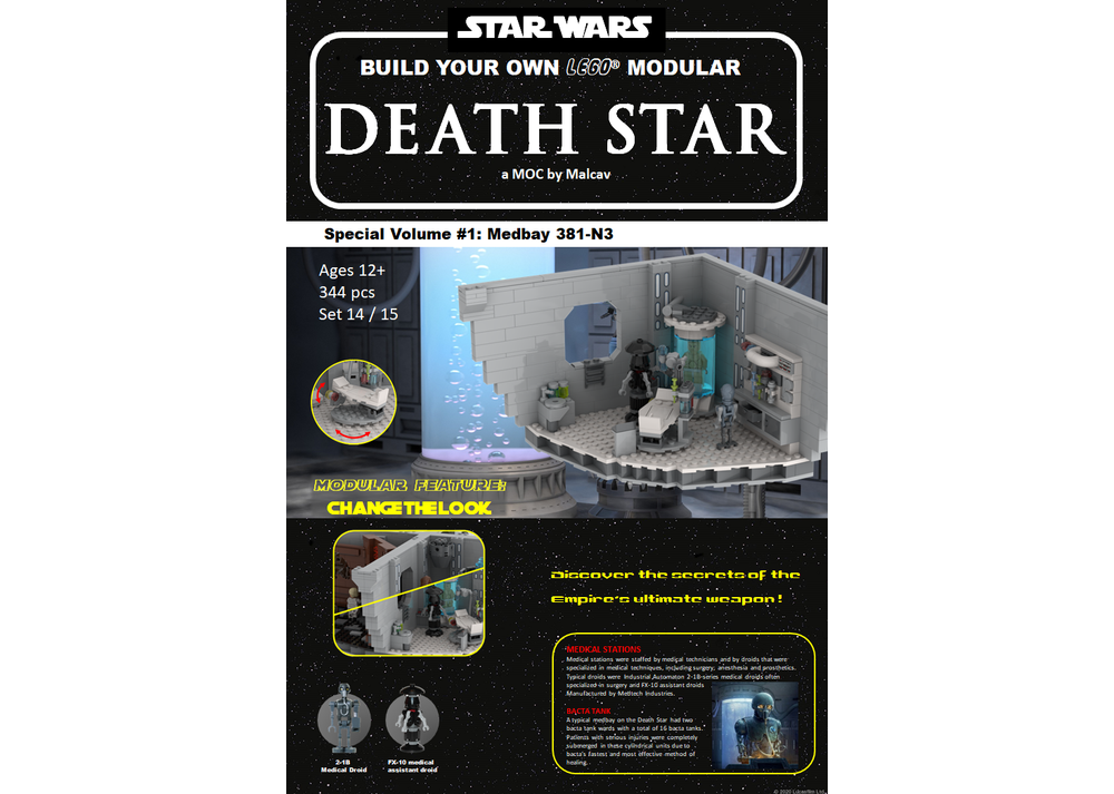 LEGO MOC-53213 Modular Death Star Volume #14: Medbay 381-N3 ...