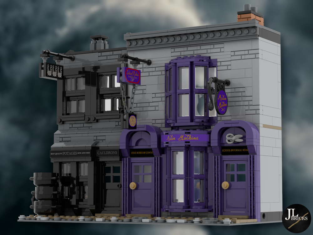 LEGO MOC Madame Malkins & Potage's Cauldron Shop (Diagon Alley) by JL ...