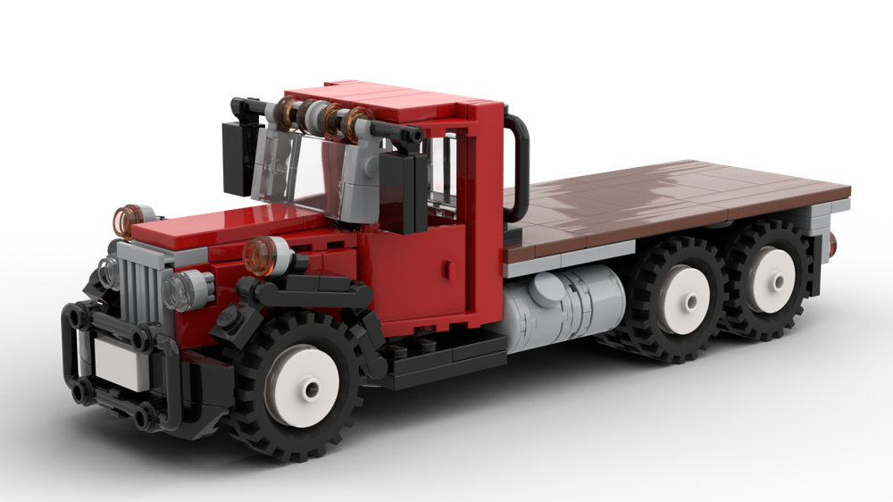 LEGO MOC 1950's Flatbed Truck by Yellow.LXF | Rebrickable - Build with LEGO