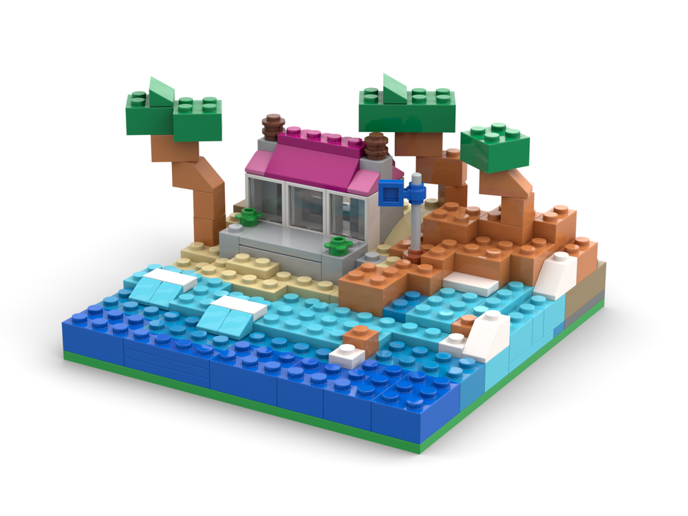 LEGO MOC Pine Beach by BrickBrush | Rebrickable - Build with LEGO