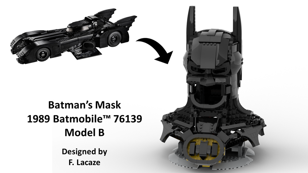 LEGO MOC 76139 Model B: Batmask by Plaatart Rebrickable - with LEGO
