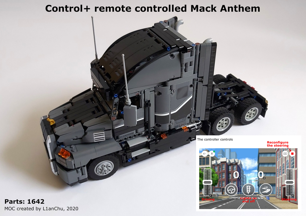 ledsage civilisation National folketælling LEGO MOC Control+ Remote Controlled Mack Anthem (42078, Powered Up) by  l1anchu | Rebrickable - Build with LEGO