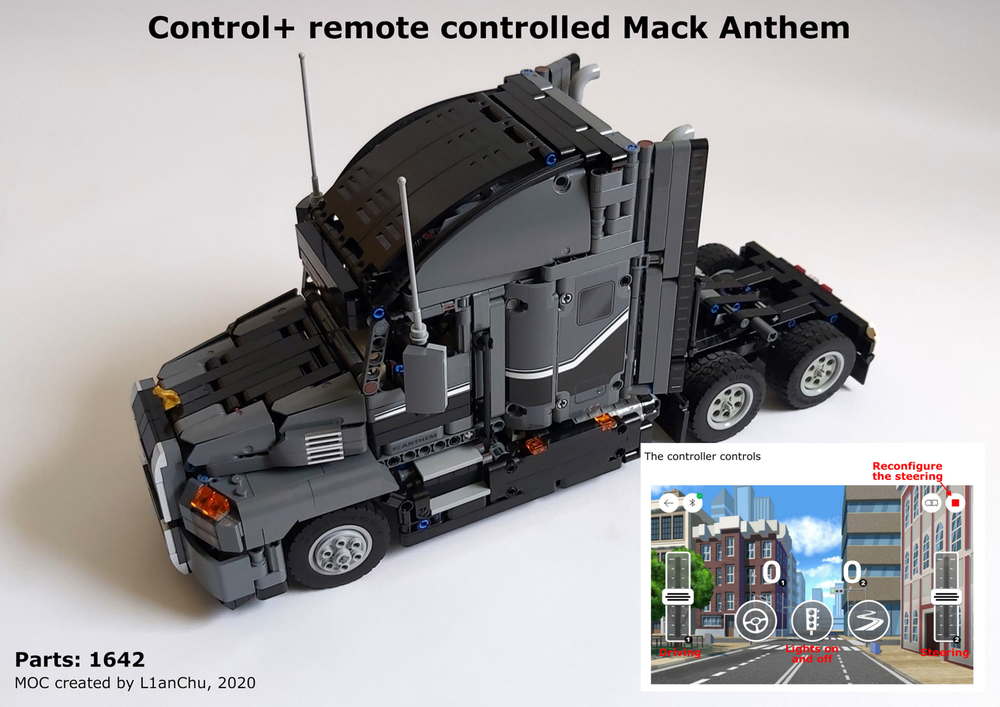 LEGO MOC Control+ Remote Controlled Mack Anthem (42078, Powered Up) by ...