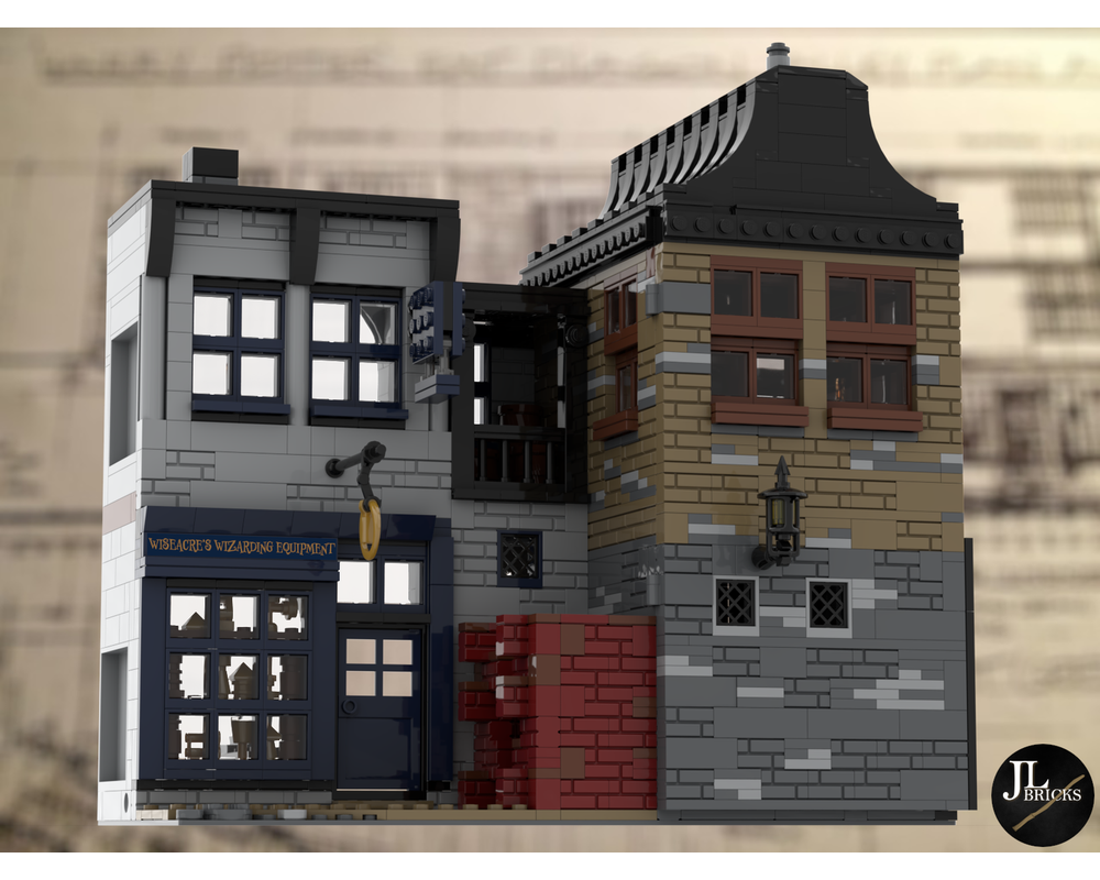 LEGO MOC Leaky Cauldron & Wiseacre's Wizarding Equipment (Diagon Alley