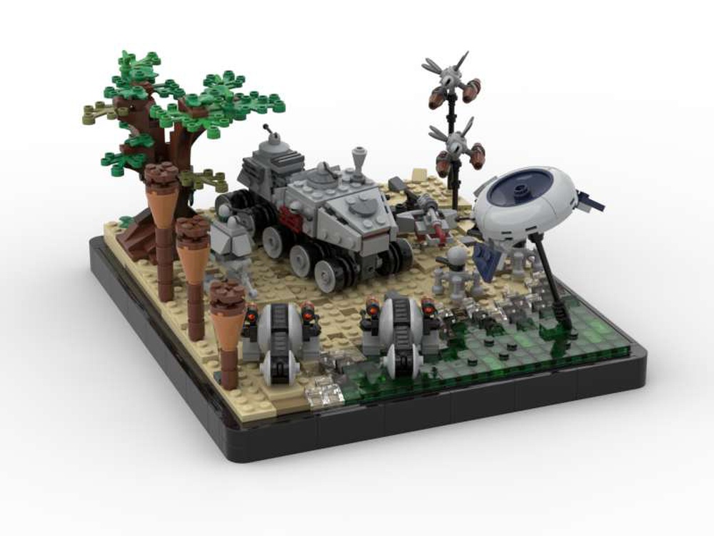 Lego Moc Assault On Kashyyyk Ii - Micro Turbo Tank, Swamp Speeder, Droid  Tank, At-Ap By 6211 | Rebrickable - Build With Lego