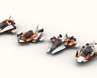 LEGO MOC-55425 60224 Mars Shuttle Bundle 4 in 1 by modelar