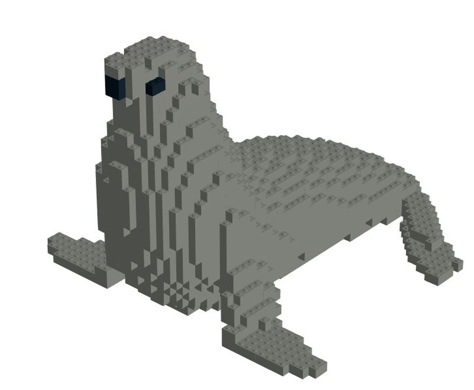 LEGO MOC Sea Lion Sculpture by HeySv Rebrickable Build with LEGO