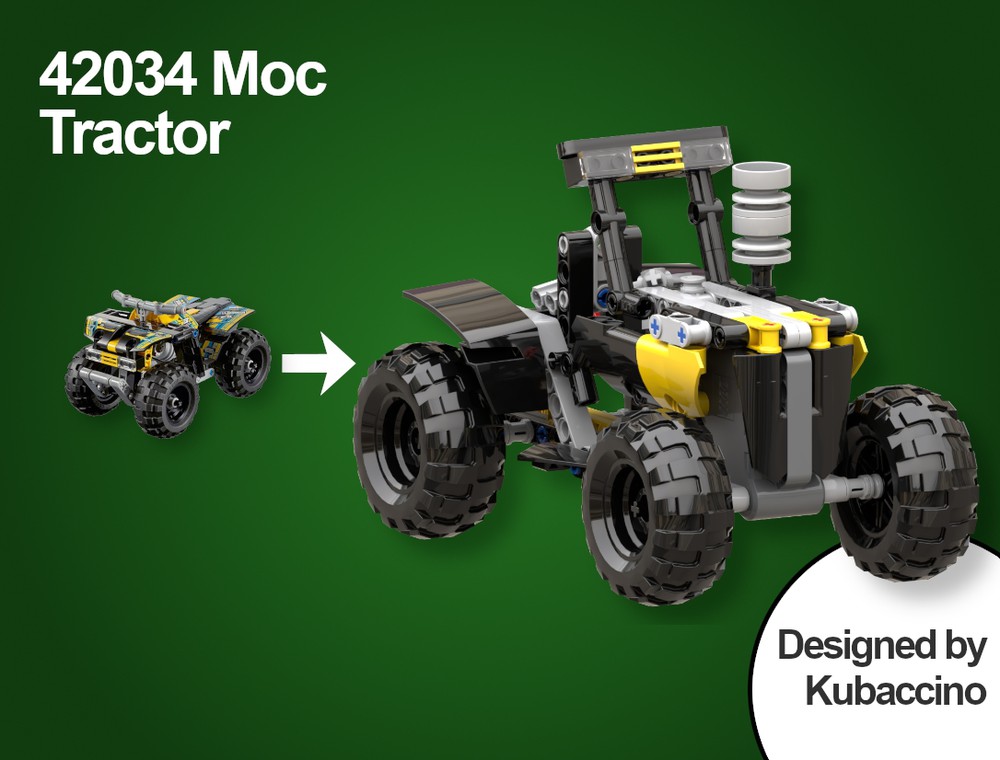 LEGO MOC 42034 Alternate Pullback Tractor by | Rebrickable - Build with LEGO