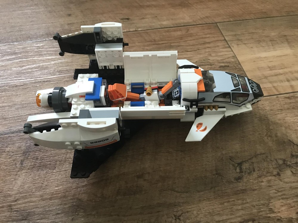 LEGO MOC 60226 Shuttle with detachable front rocket & satellite by