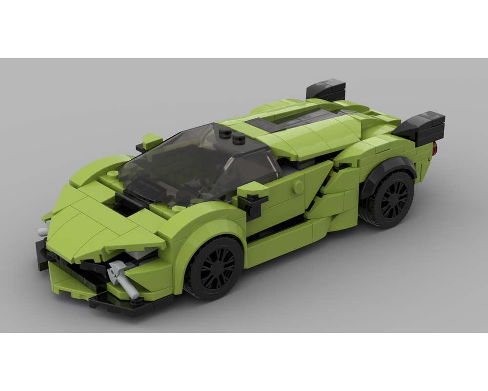 LEGO MOC Lamborghini Sián 8 stud wide minifigure scale by Mobilbenja ...