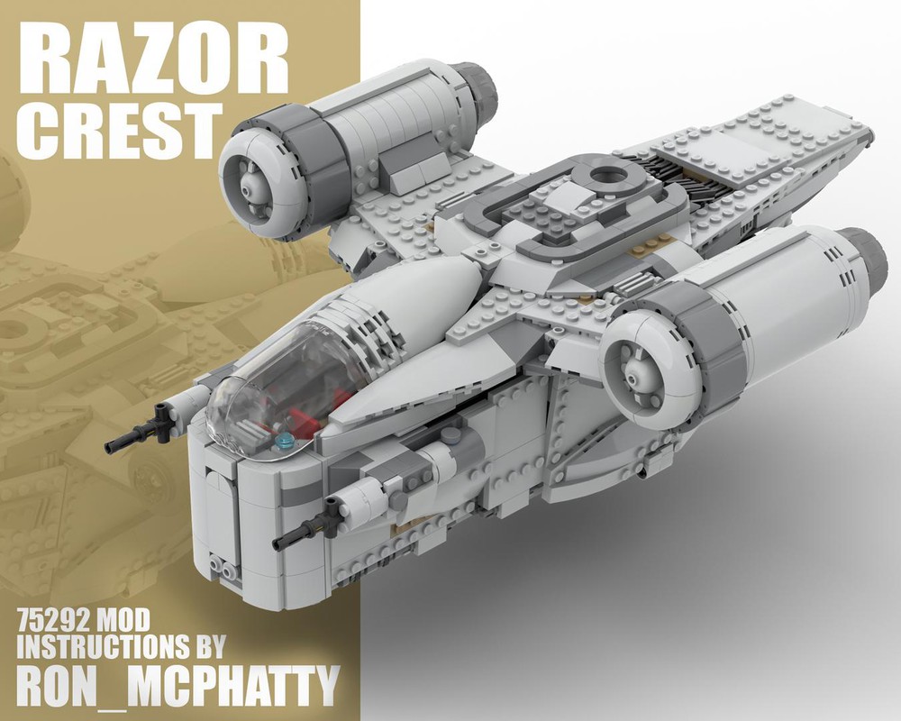 LEGO MOC Razor Crest set 75292 MOD by ron mcphatty Rebrickable Build with LEGO