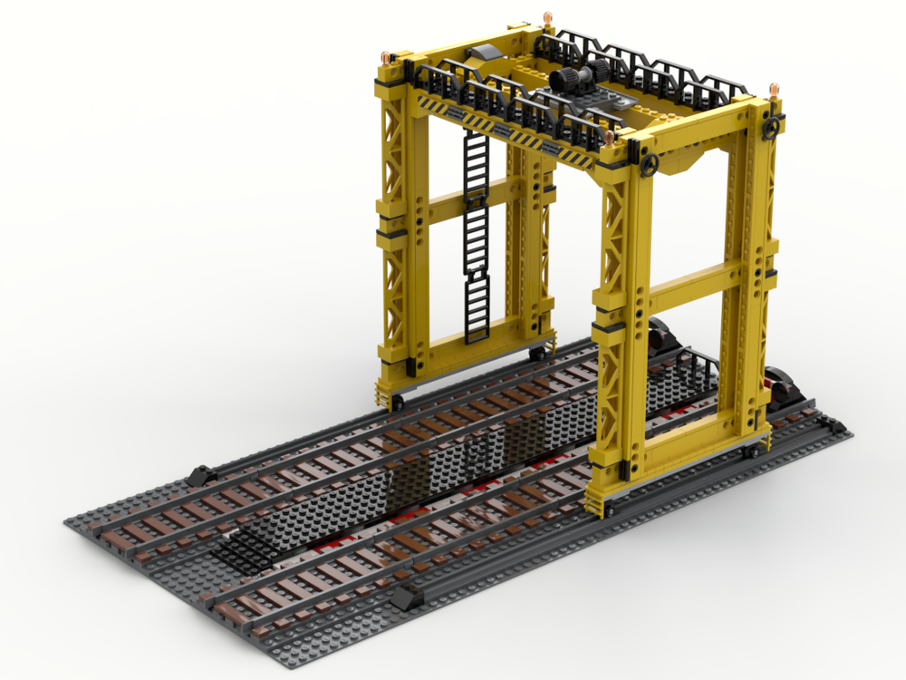 Dyster hovedsagelig Høre fra LEGO MOC Cargo Train Transfer with Gantry Crane by klosspalatset |  Rebrickable - Build with LEGO
