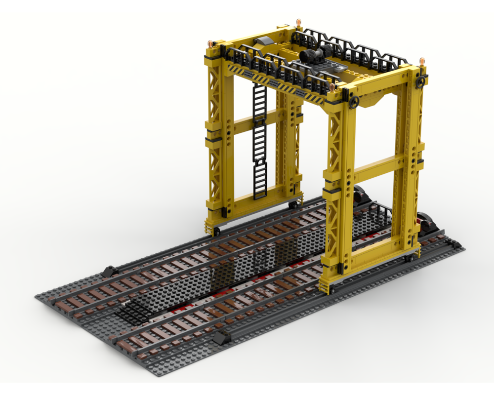 LEGO MOC Cargo Train Transfer with Gantry Crane by klosspalatset ...