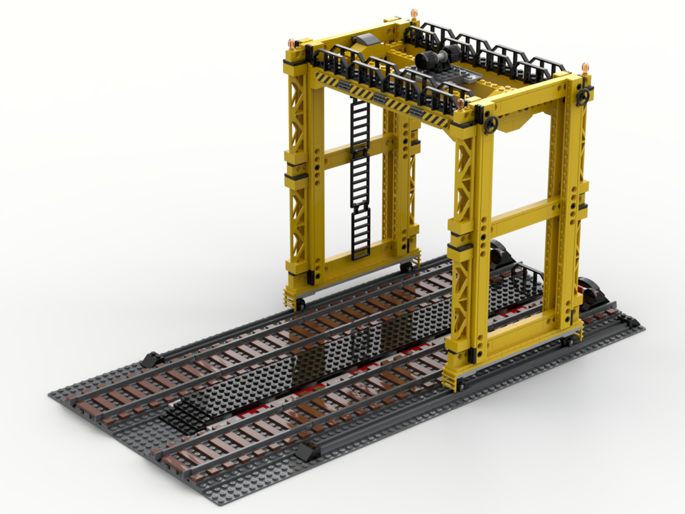 LEGO MOC Cargo Train Transfer with Gantry Crane by klosspalatset ...