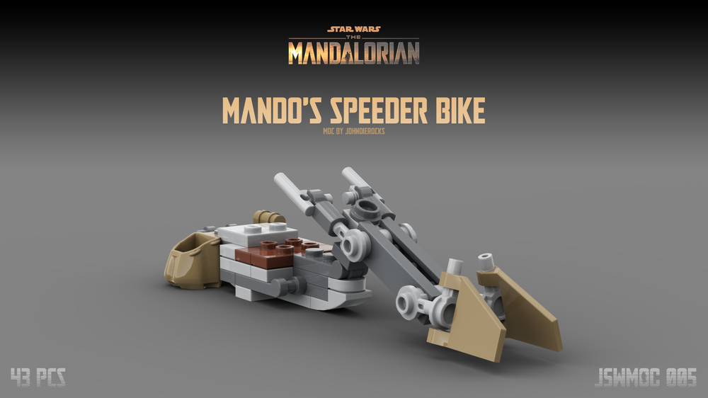 Build by LEGO Mandalorian Speeder Bike MOC The - LEGO | JohndieRocks with Rebrickable