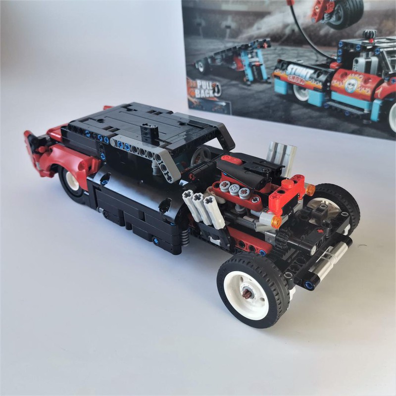 LEGO MOC 2in1 Pullback Drag Car - 42106C model by kostq | Rebrickable - Build with LEGO