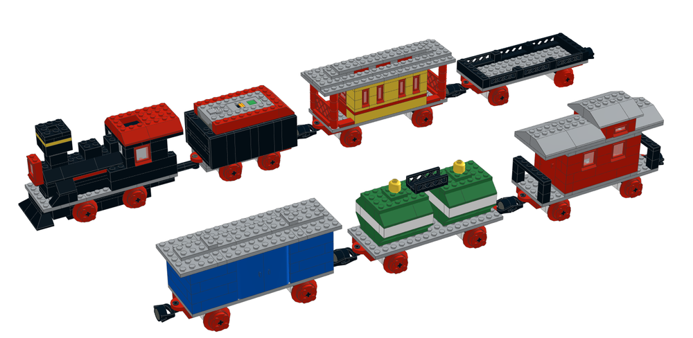 LEGO MOC and Motorized Old School Train by TwoThirdsBucky | Rebrickable - Build with LEGO
