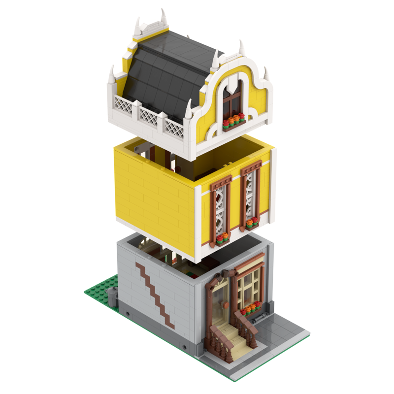 LEGO MOC Modular Townhouse by MOC_Expert | Rebrickable - Build