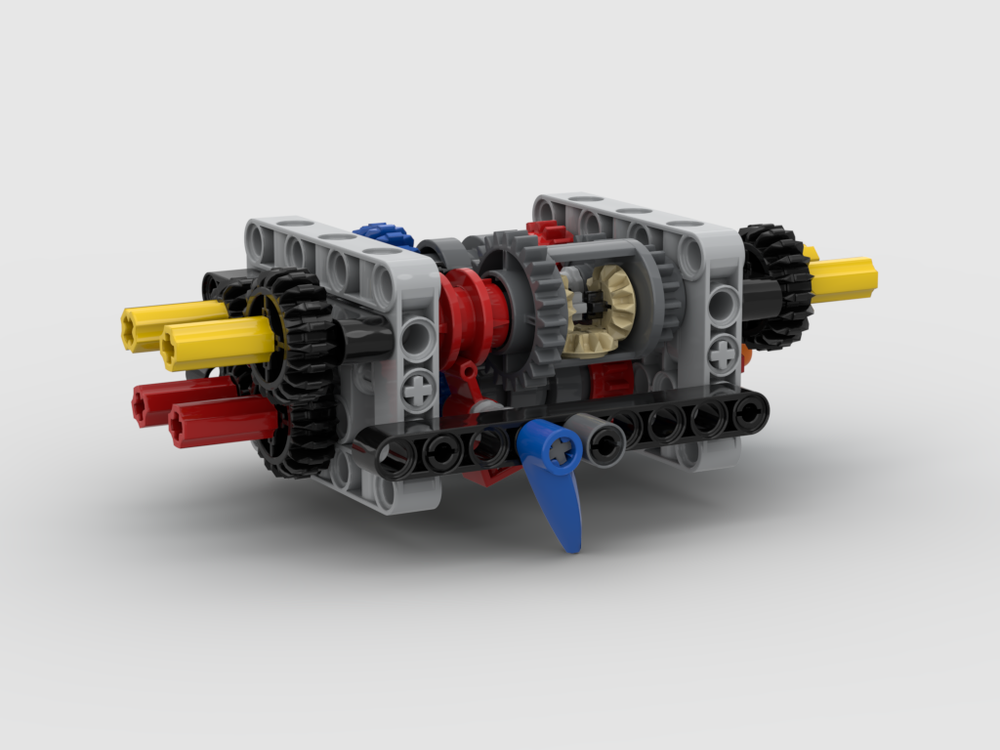 LEGO MOC-57182 Compact symmetrical 4 speed AWD gearbox with ...