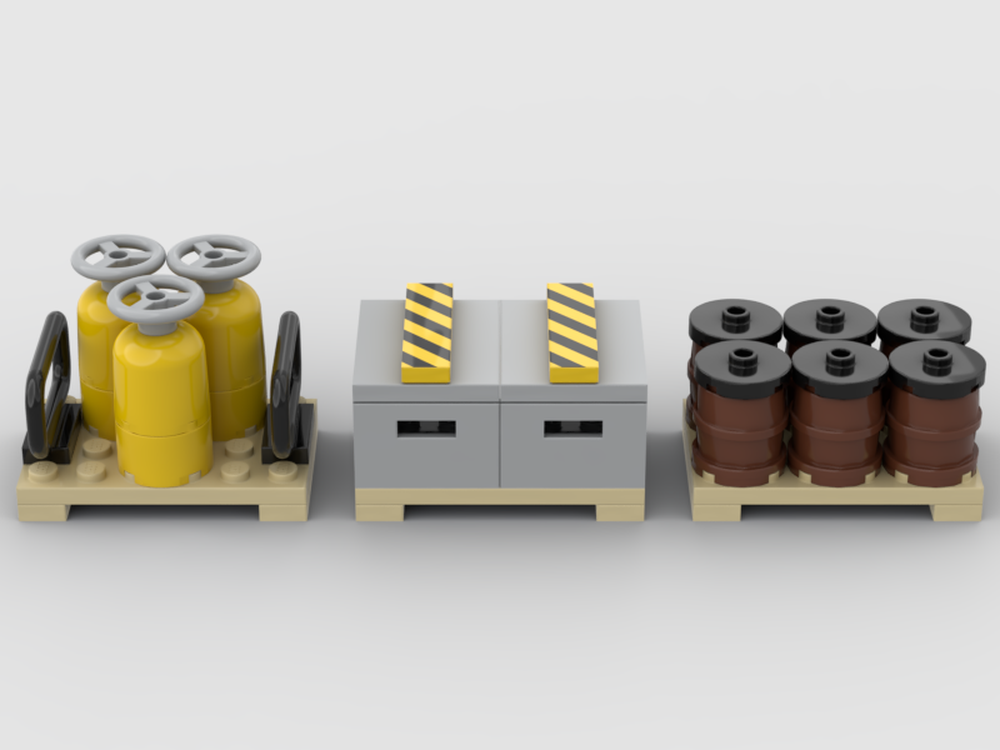 LEGO Cargo Set 1 - Pallets by HaulingBricks | Rebrickable - with LEGO
